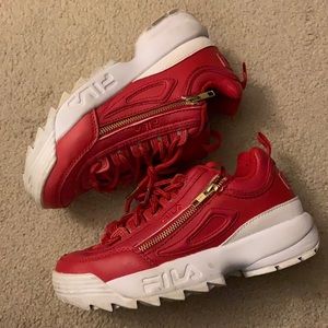 Pre owned Red Fila sneakers